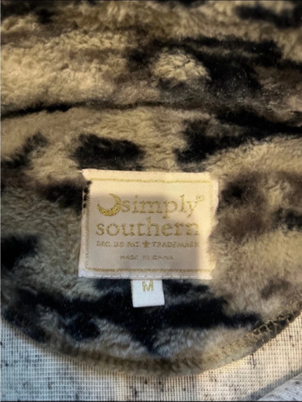 Simply Southern Gray and Black Camouflage Quarter-Zip Fleece Pullover - Picture 4 of 4